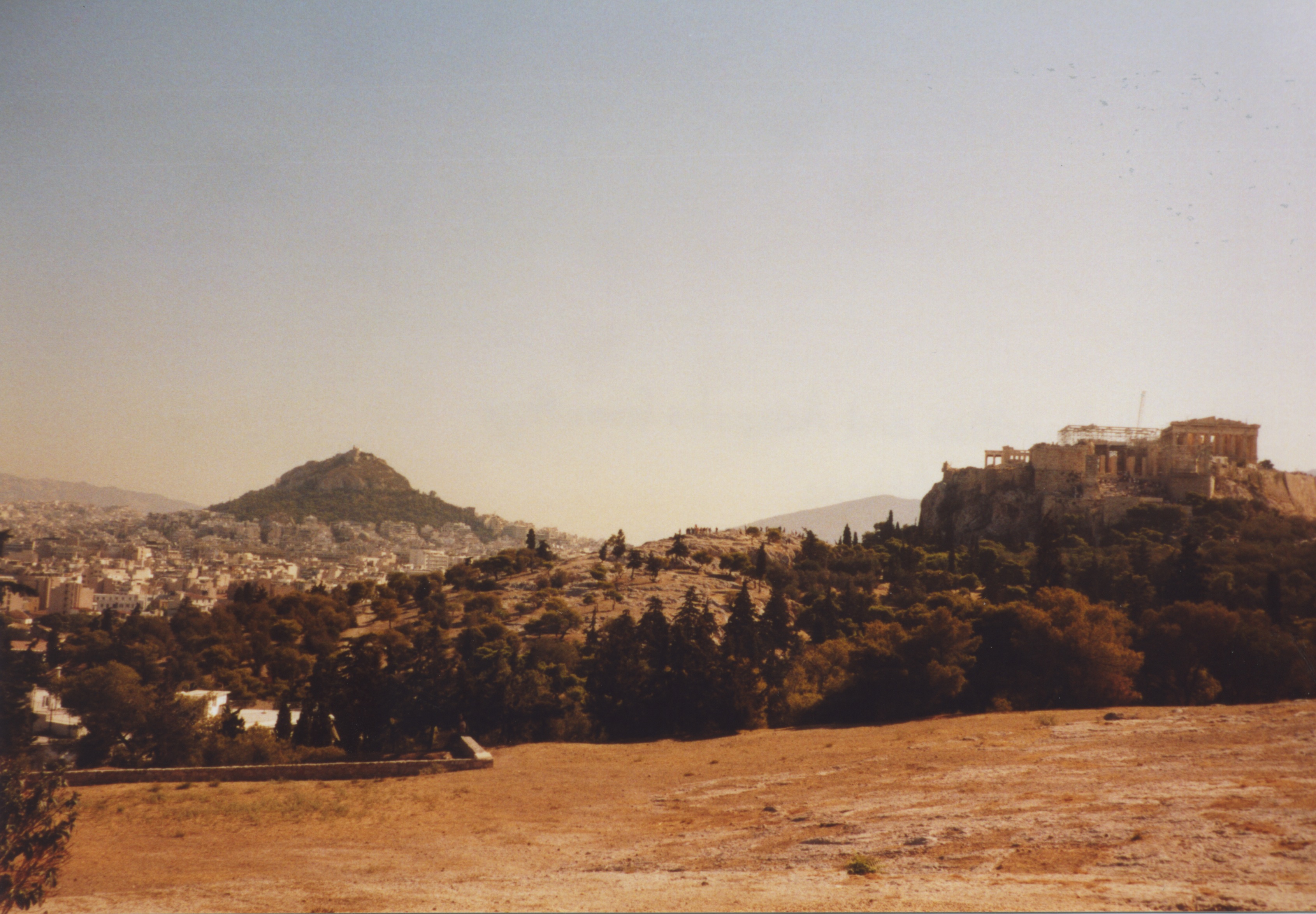 Lykavettos and Acropolis from Pnyx